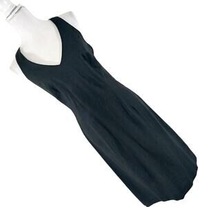 NWT! LENNIE NEW YORK! BLACK OPEN T-BAR & BOW BACK SHEATH STYLE DRESS! SZ 12